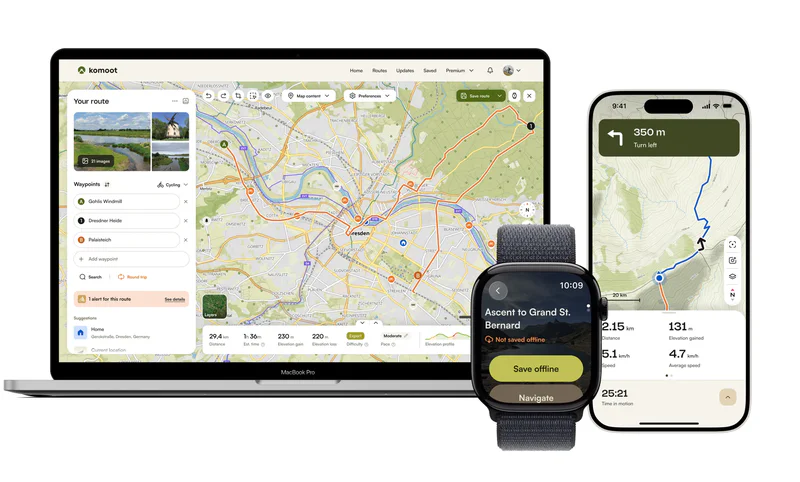 6 applications pour vous déplacer ou voyager à vélo 3 Komoot 1