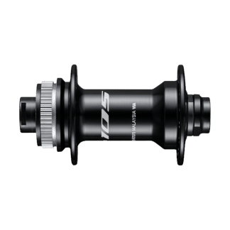 Moyeu Shimano pour roue avant en axe traversant. Gamme 105 , adapté pour les freins à disques.