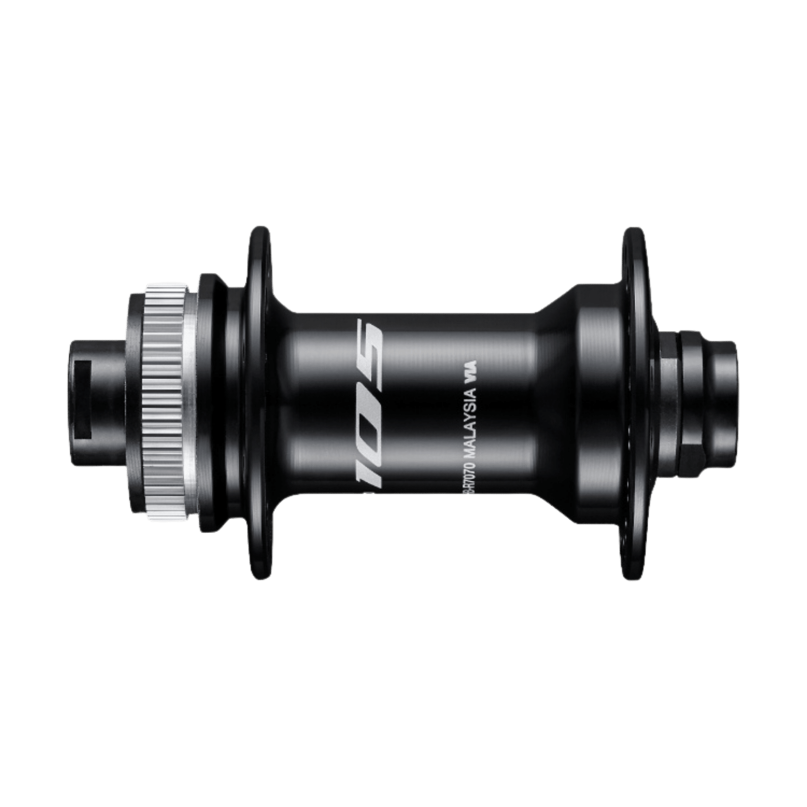 Moyeu avant pour freinage disque HB-R7070 1 Moyeu Shimano pour roue avant en axe traversant. Gamme 105 , adapté pour les freins à disques.